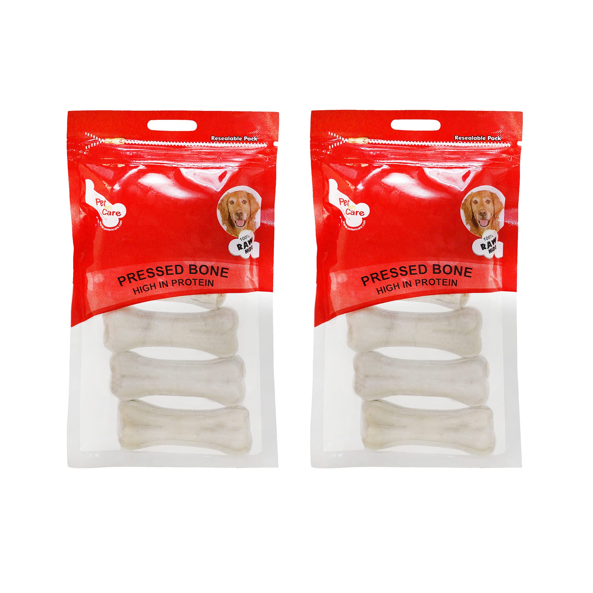 Pet en Care Pressed Bone 3 Inch 6 x 1 pieces (Set of 2) Export Quality