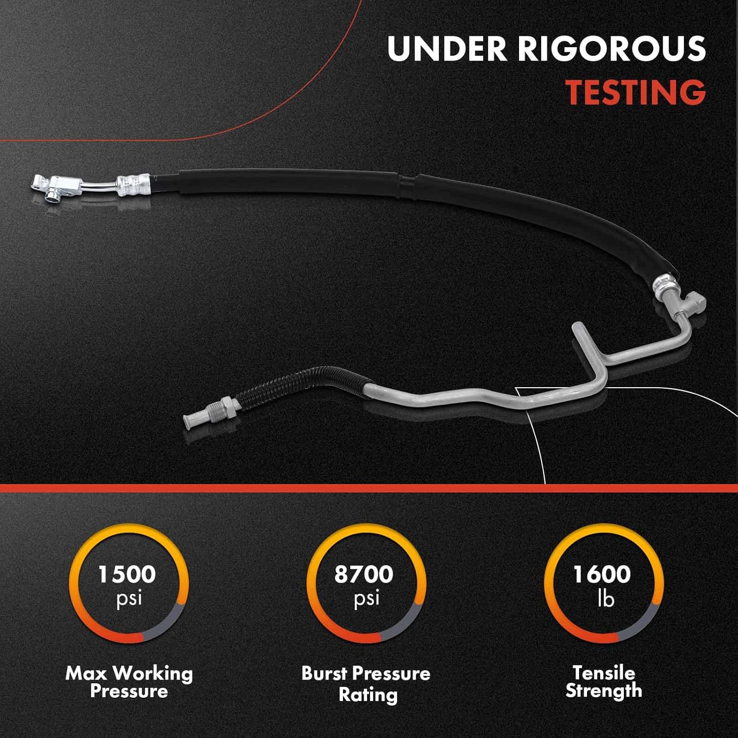 A-Premium Power Steering Pressure Hose Line Assembly Compatible with Honda Ridgeline 2012 2013 2014, V6 3.5L Petrol, Pump To Gear/Rack Pinion