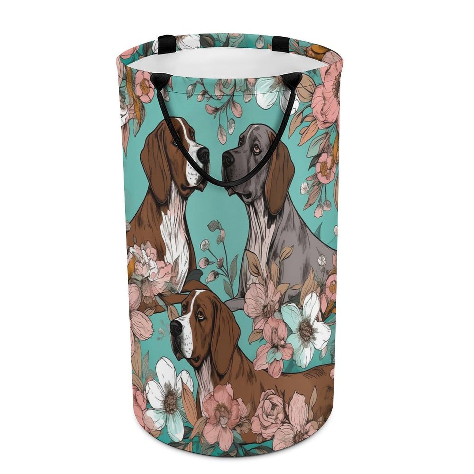 Animal Laundry Basket Freestanding Laundry Hamper with Handles Waterproof Dirty Clothes Hamper Collapsible Washing Bin Aesthetic Clothes Basket for Bathroom Bedroom Dorm