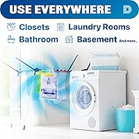 Vista 4 de Dry & Dry Paquete de 4 absorbentes de humedad prémium para el hogar, sótano y dormitorio, deshumidificadores pequeños