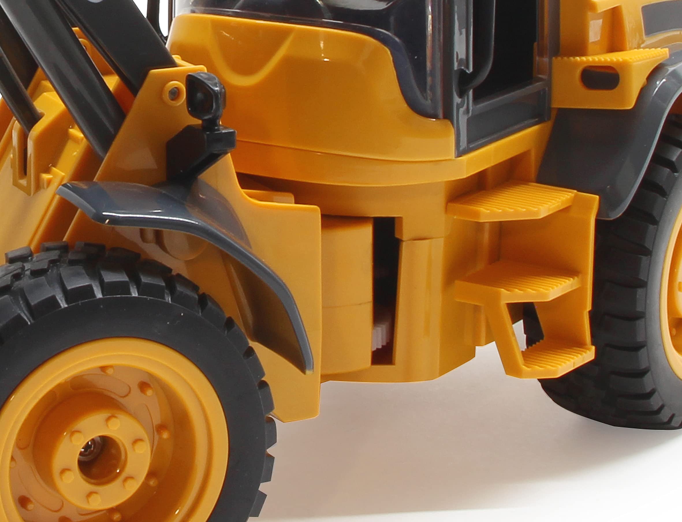 JAMARA Volvo L50 1:16 2,4GHz - originalgetreue Knicklenkung, Auto-Standby-Modus, Rückfahrwarnsound, 2 Radantrieb, Blinker, realistischer Motorsound 405058 Orange