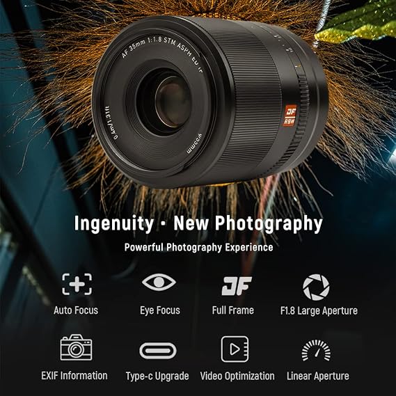 VILTROX 35mm f/1.8 F1.8 Z STM Auto Focus Full Frame Portrait Lens | Camera Lens for Nikon Z-Mount Z5 Z50 Z6 Z6 II Z7 Z7 II ZFC