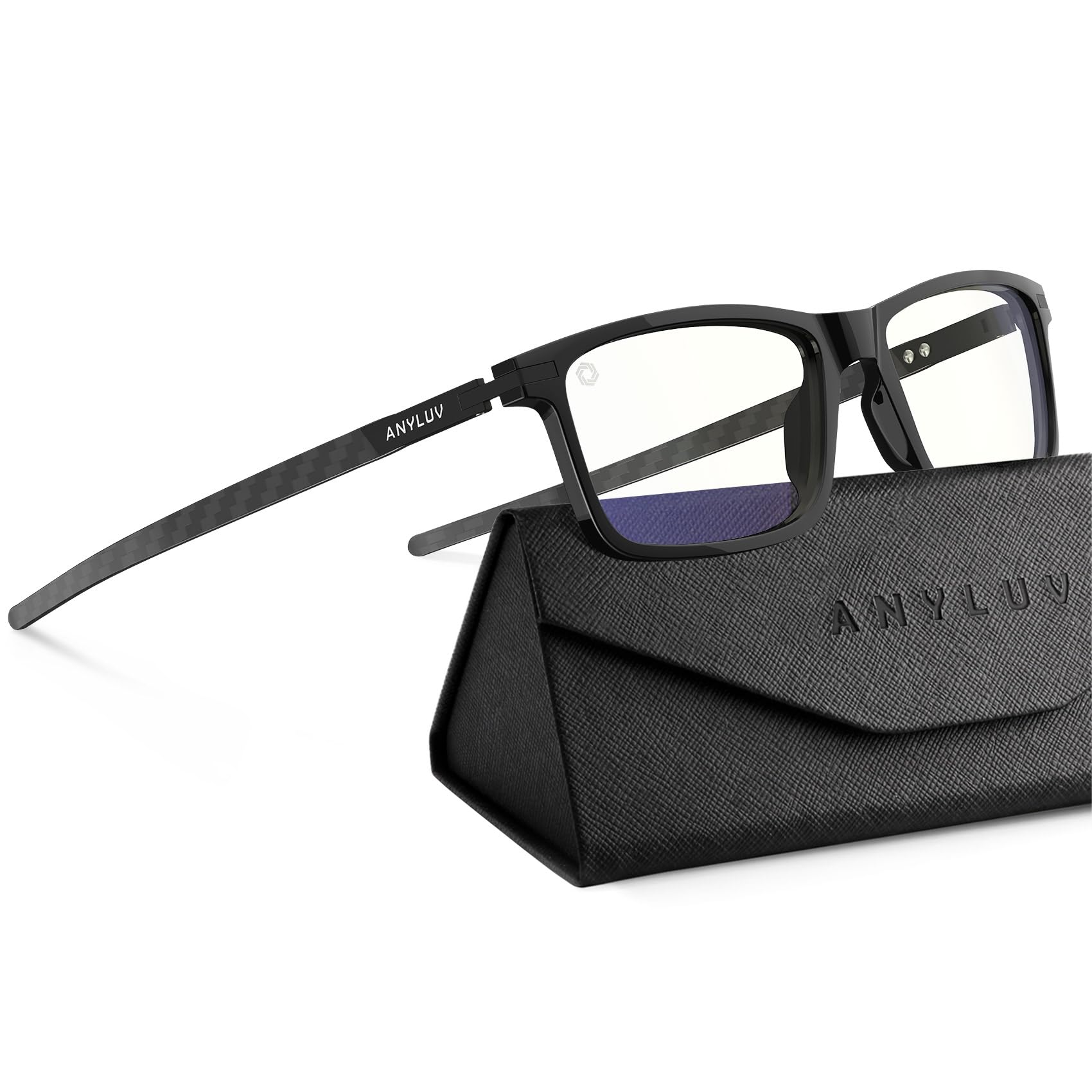 ANYLUV Blue Light Blocking Glasses for Men/Women Upgraded Carbon Fiber Temples Glasses Anti Eyestrain & Gaming Protection