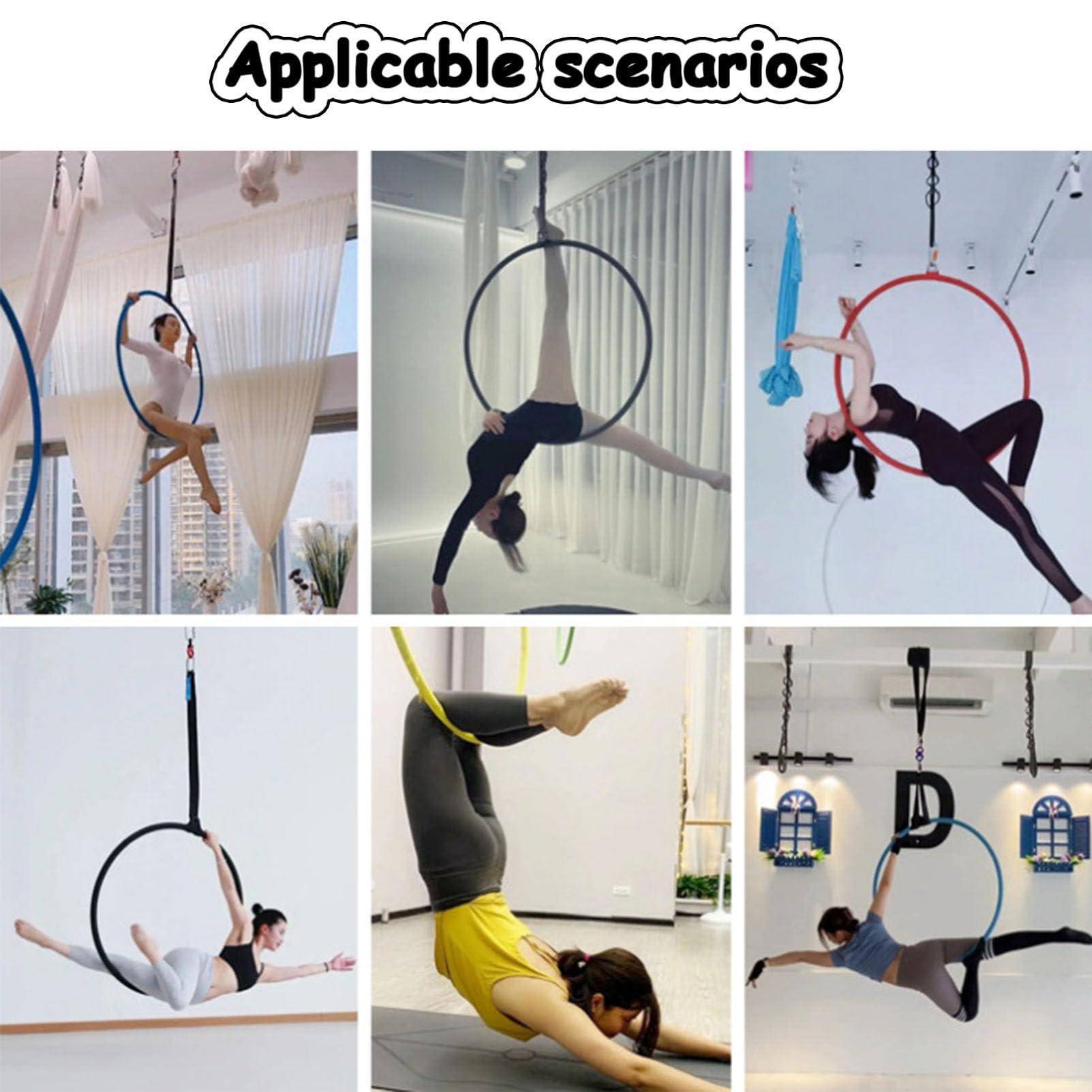 Ensemble de cerceaux d'antenne en acier inoxydable – Entièrement testé 408,2 kg – Équipement d'antenne de cirque à point unique avec accessoires