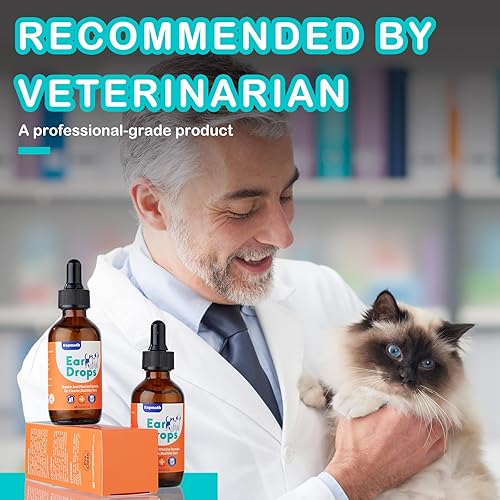 Miniatura 6 de Gotas limpiadoras de oídos para perros, tratamiento de infecciones de oídos para perros y gatos, solución natural de limpieza de oídos para orejas