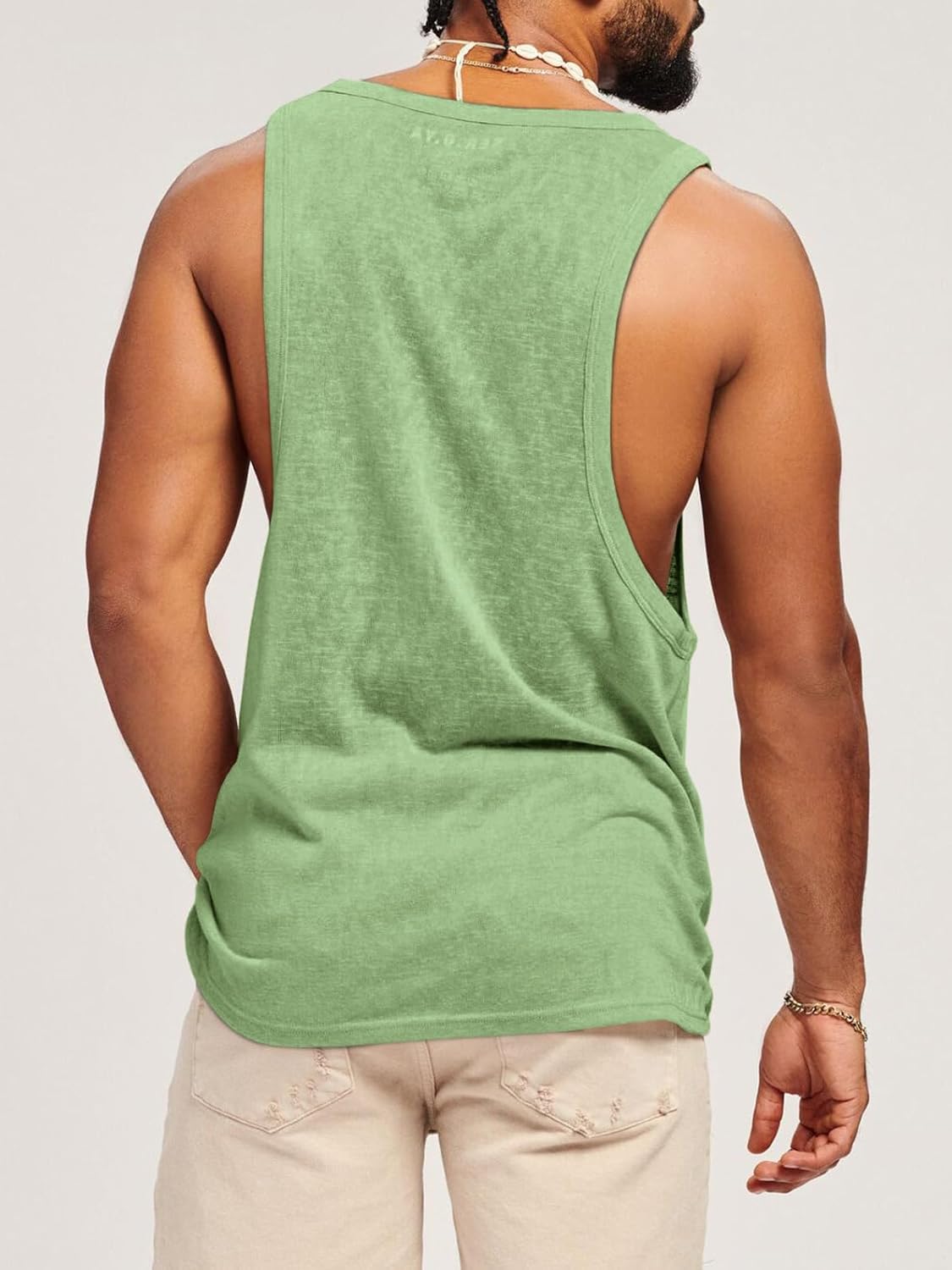 Runcati Mens Workout Tank Tops Sleeveless Shirt Muscle Gym Bodybuilding Fitness Training Loose Fit T Shirts - Image 3