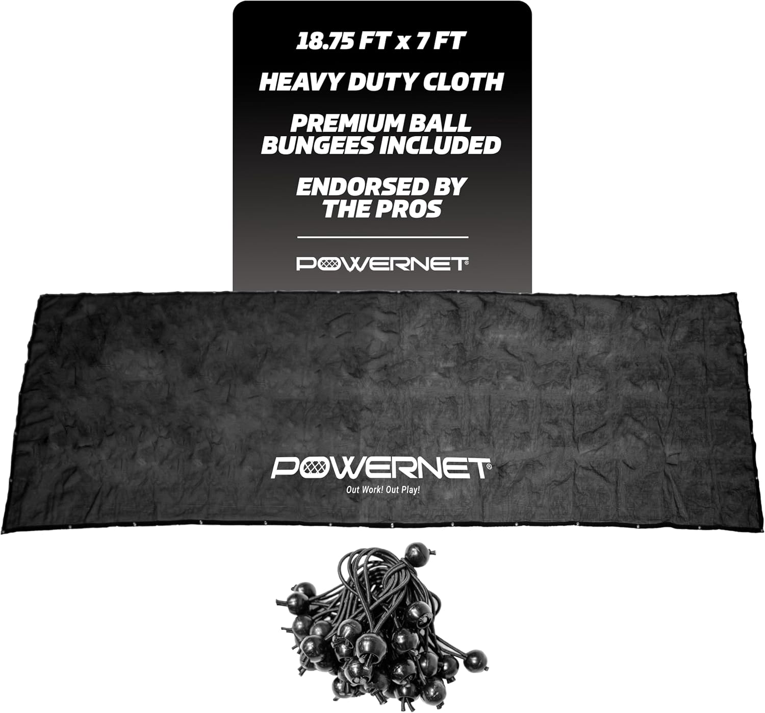 PowerNet Dugout Shade Cover, Baseball & Softball Portable Sun Shade, Outdoor Sports Sun Cover for Chain Link Fence, 18.75 FT x 7 FT