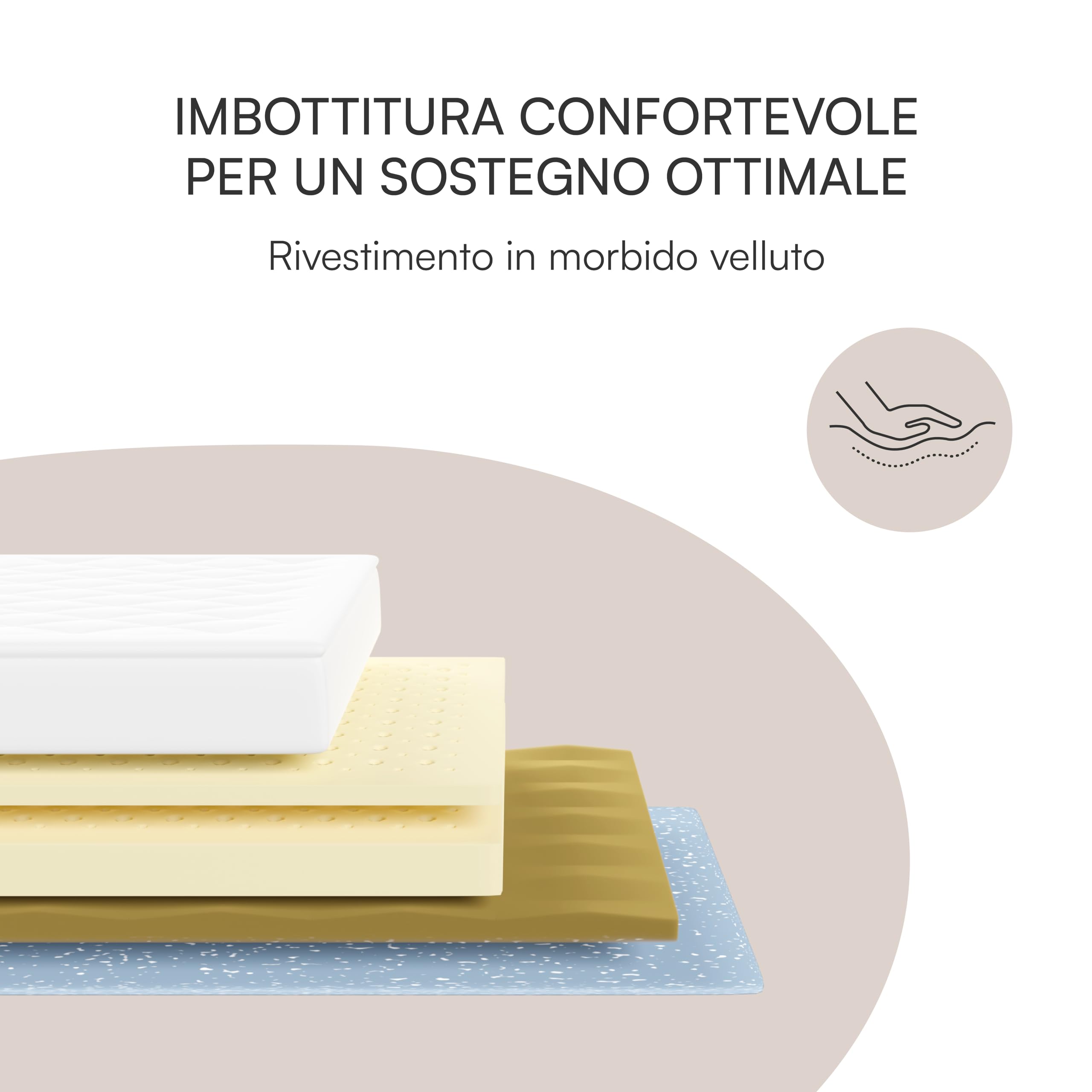Baroni Home Testata del Letto Imbottita in Velluto Grigio con Struttura Interna in MDF, Doppio Gancio in Acciaio e Altezza regolabile, Facile Montaggio a Muro, Design Elegante e Confortevole, 92x55 cm
