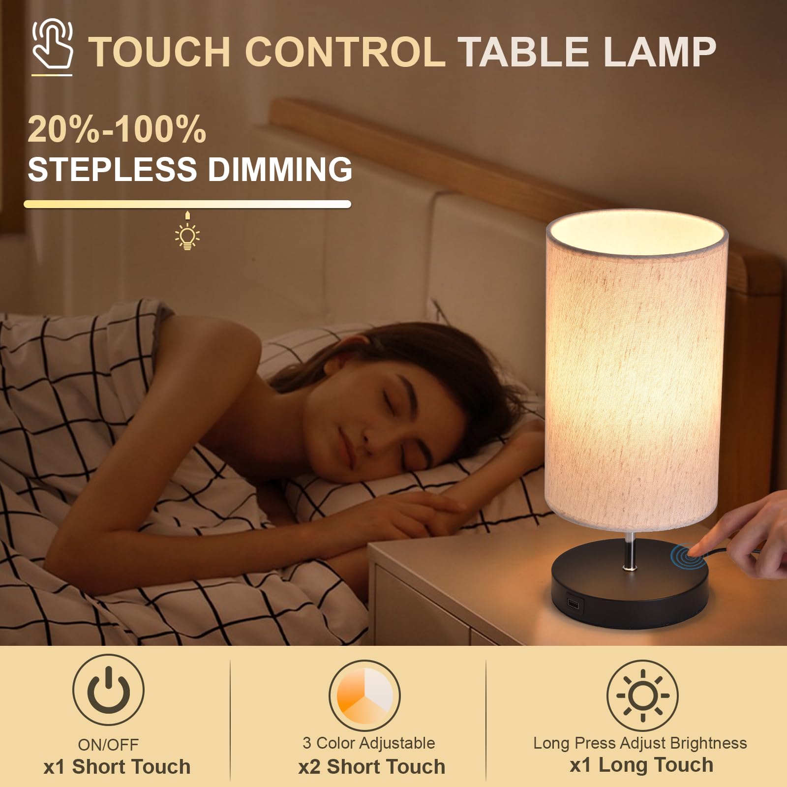 Sveglia Con Luce Alba E 30 Suoni Naturali - Lampada Da Comodino Dimmerabile, Timer Sonno, Ricarica USB