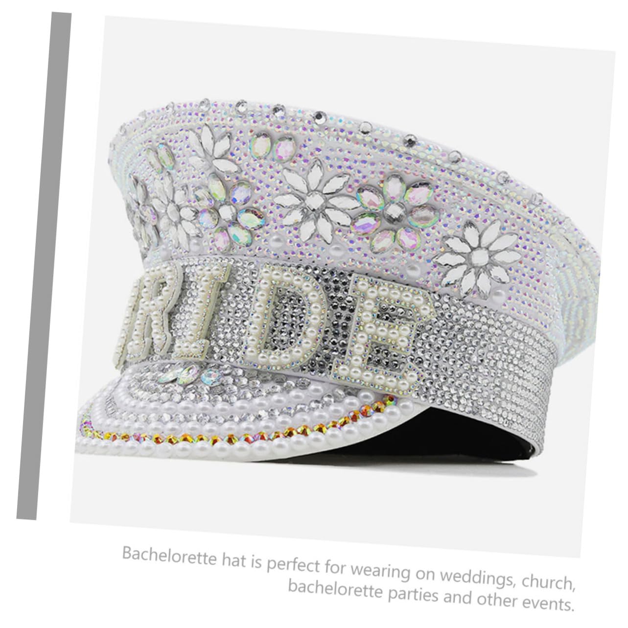 Sombreros de Novia con Pedrería para Bodas Y Despedidas de Soltera