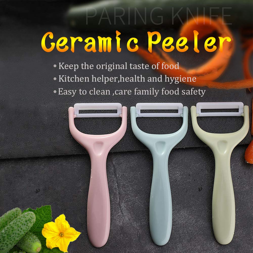 Pelapatate In Ceramica - 6 Pezzi Forma Y, Colorati, Affilati E Leggeri - Foto 9