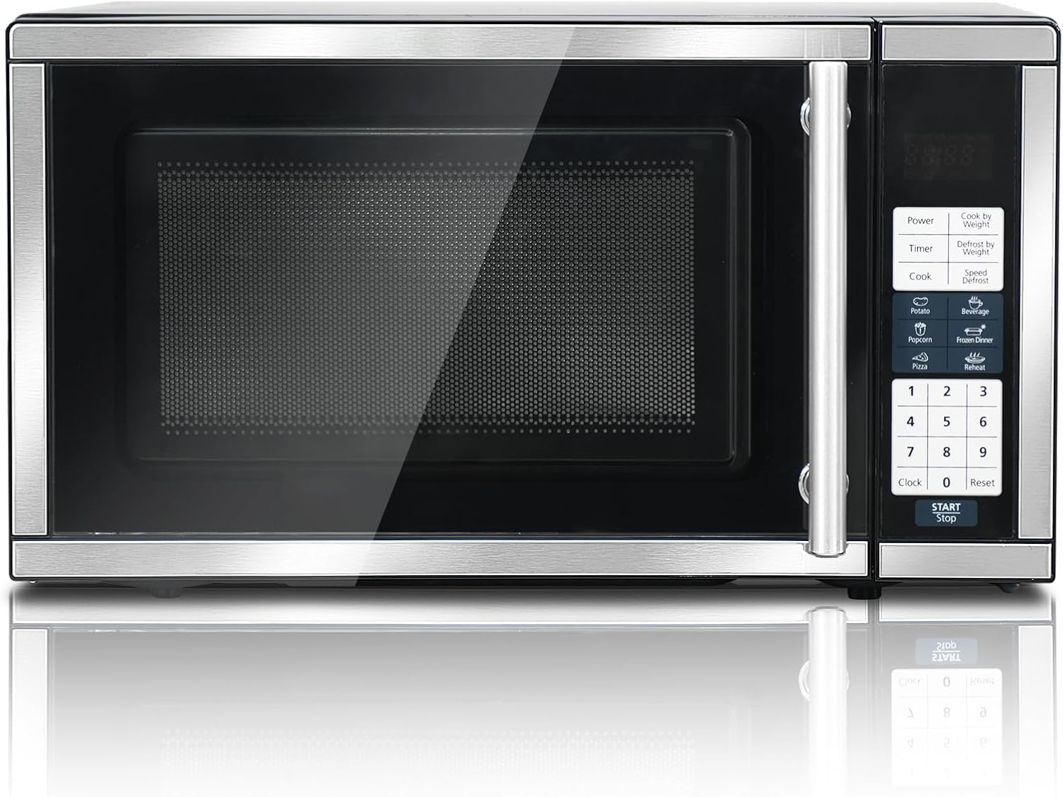 0 7 Cu ft Countertop Microwave Oven Countertop 6 Auto Menus 700W Small Microwave with 10 Power Levels
