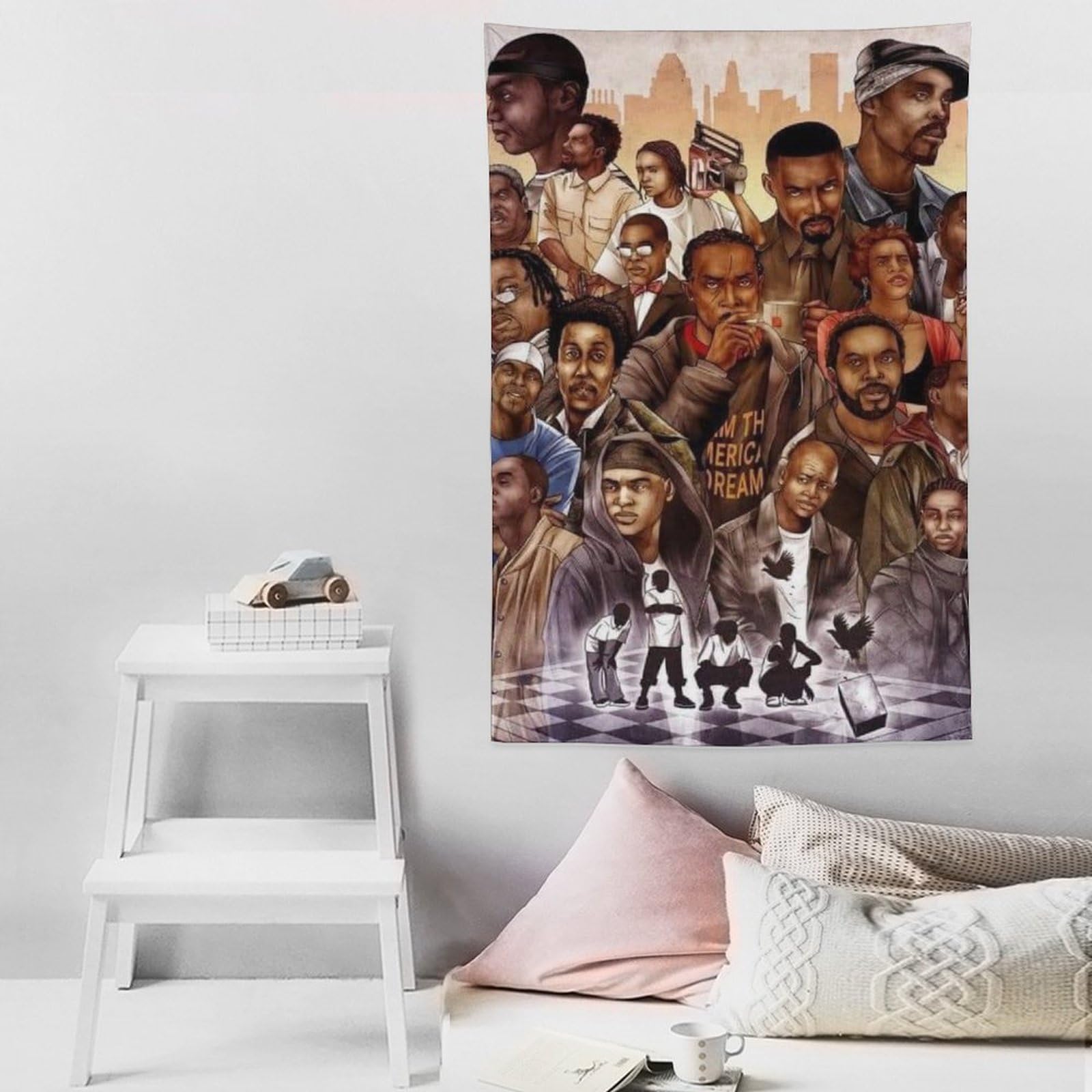 Poster con stampa artistica da parete, motivo: cantante rap, hip hop, tutte le stelle, 152,4 x 228,6 cm