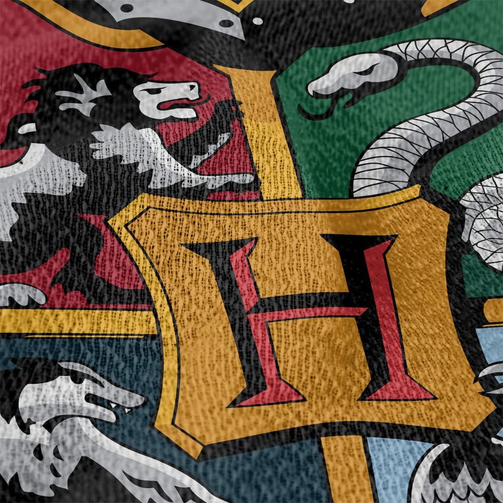 Harry Potter Blanket, 50"x60" Original Hogwarts Woven Tapestry Cotton Blend Fringed Throw Blanket
