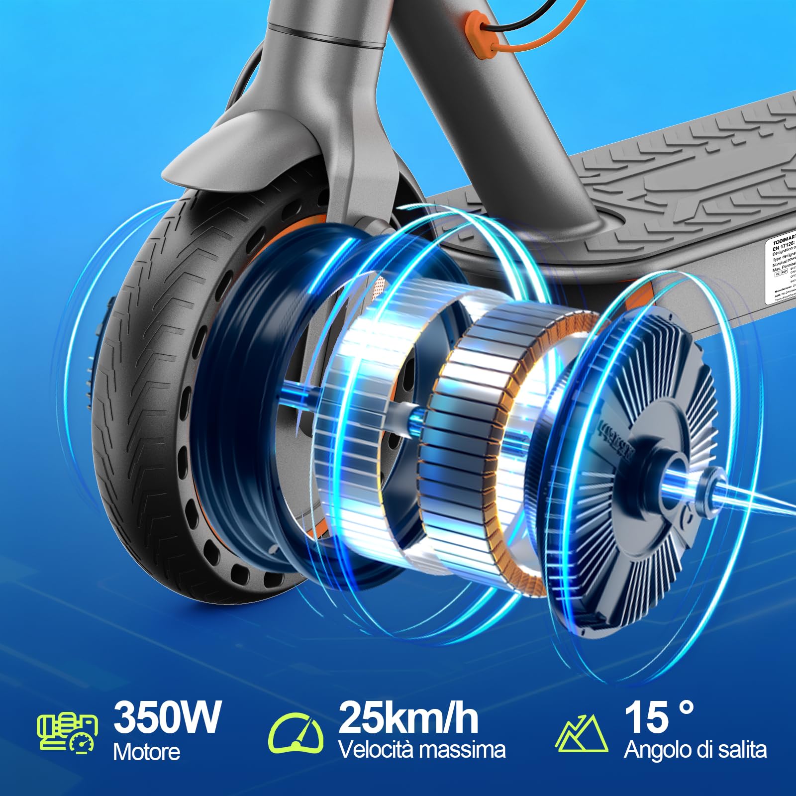 Monopattino Elettrico,Motore da 350W, 25 km/h, 30-35KM, Turn Signal, APP | 8.5" Scooter Elettrico Pieghevole, Carico Massimo 120 KG, Doppio Freno, Indicatore di direzione