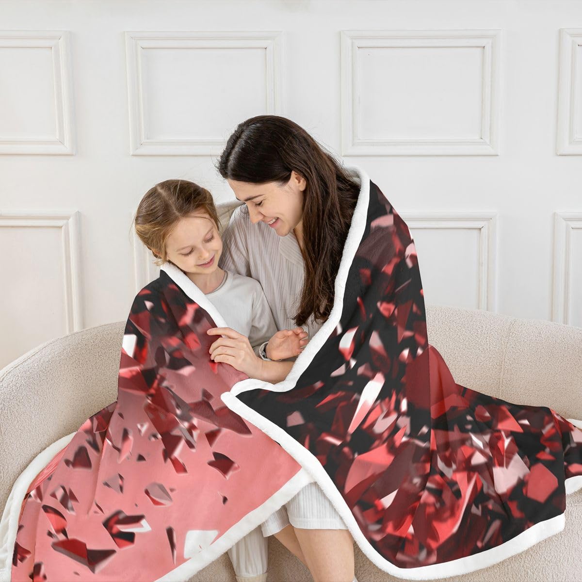 Feelyou Basketball Sherpa Blanket Plush Fuzzy Red Black Fleece Throw Blanket Boys Girls Gaming Sports for Bed Couch Chair Living Room Gift for Basketball Lover Bedroom Decor Throw 50"x60" image 4