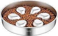 Vista 12 de Cuenco para perro de alimentación lenta, 1 taza para cachorros pequeños, cuenco de rompecabezas de acero inoxidable 304 de doble capa, antiasfixia