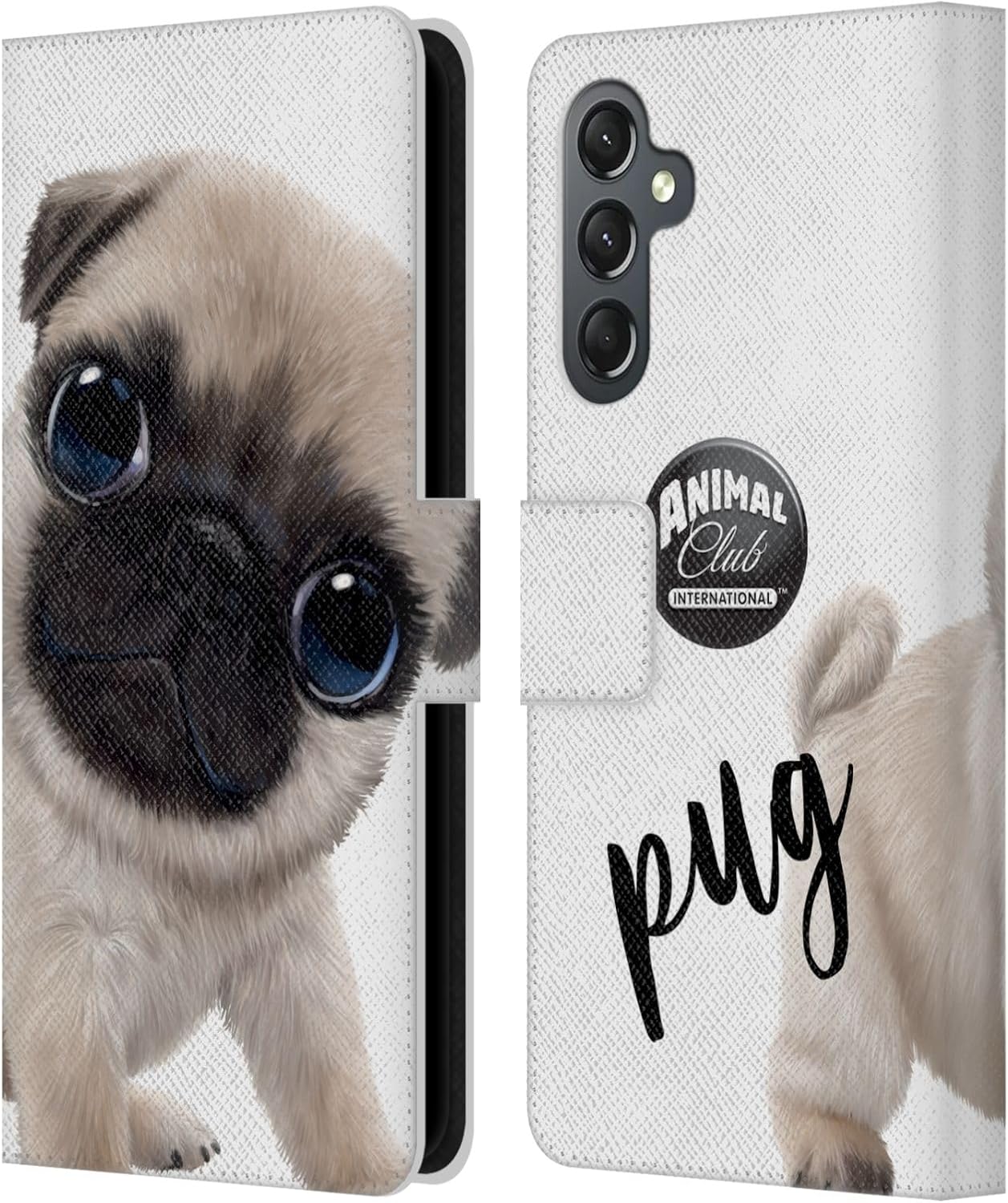 Head Case Designs Officially Licensed Animal Club International Ferret Faces Leather Wallet Case Compatible with Samsung Galaxy A25 5G