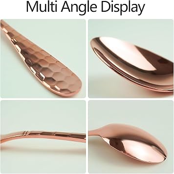 7 Pure Copper Spoon, 1 Count, Fashion Style, Flatware - Soup Spoons, 1 Piece, Copper Material