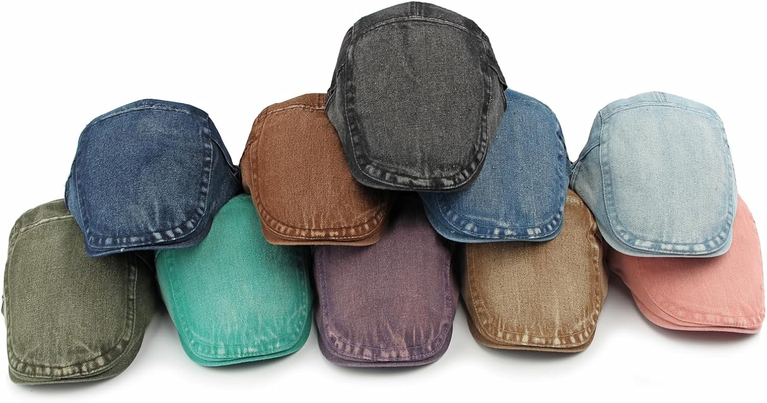 Cotton Newsboy Cap,Breathable Ivy Gatsby Cabbie Beret Hat for Men's Women Driving Hunting Golf - Image 5