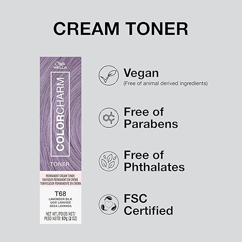 Miniatura 5 de COLORCHARM Permanent Crème Hair Toner  Free of Animal-Derived Ingredients, Parabens Free & Gluten Free  2 oz
