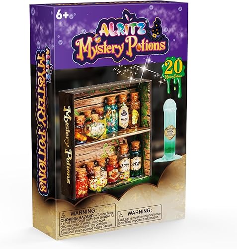 Miniatura 8 de Alritz Kit de pociones misteriosas para niños, 20 botellas de poción de bruja de mezcla mágica, decoraciones para el día de la madre, mesa de