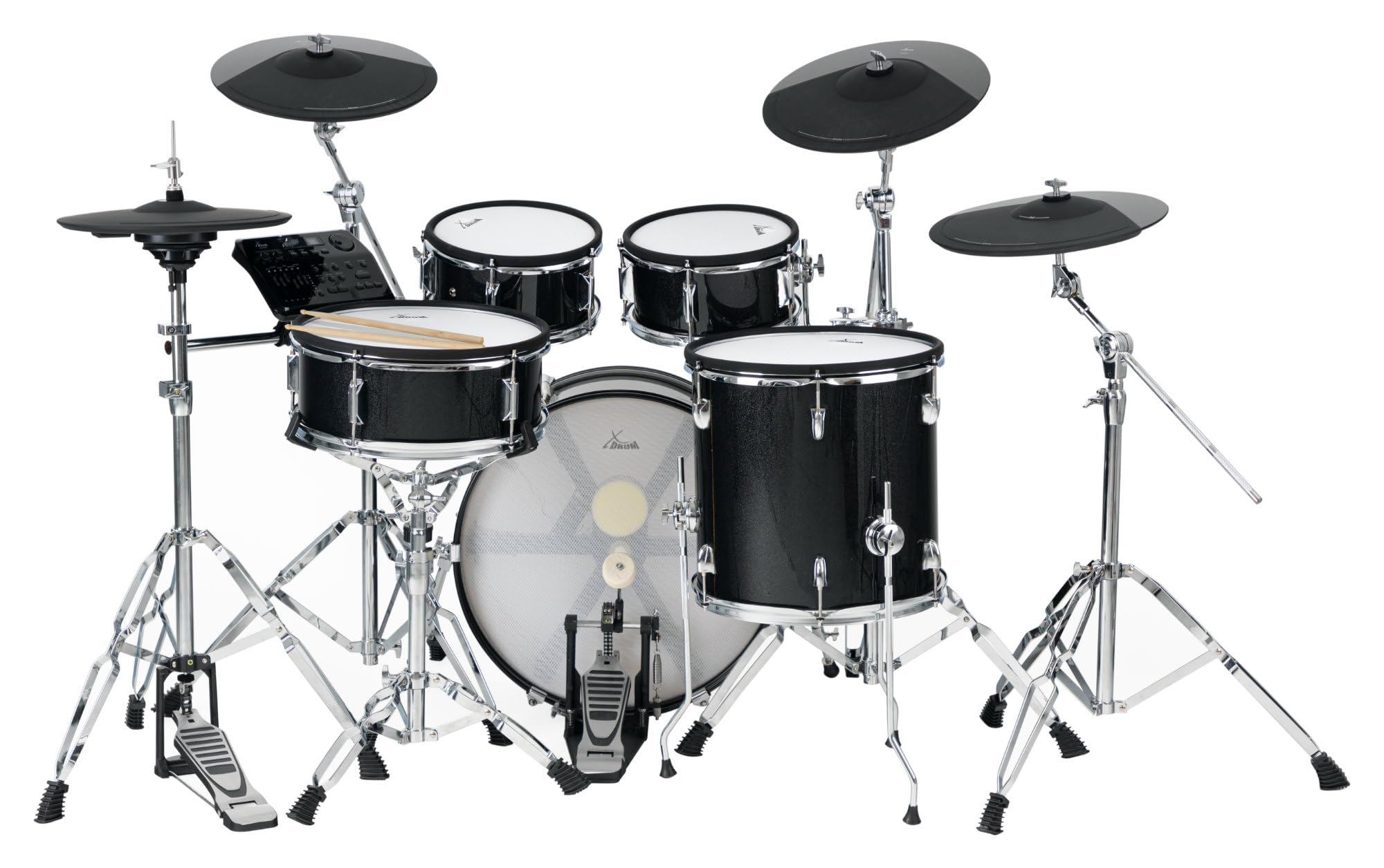 XDrum DD-670 Batteria elettronica mesh drum kit con vero hi-hat e gusci in legno