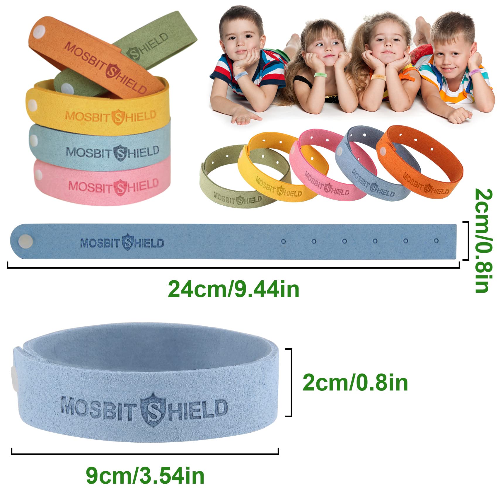 VASIN Braccialetto Moquito Reellet, 12 pezzi Braccialetto Moquito Reellet, Braccialetto Moquito Reellet per bambini e adulti, 100% sicuro e non tossico, Braccialetto Reellet ideale per attività