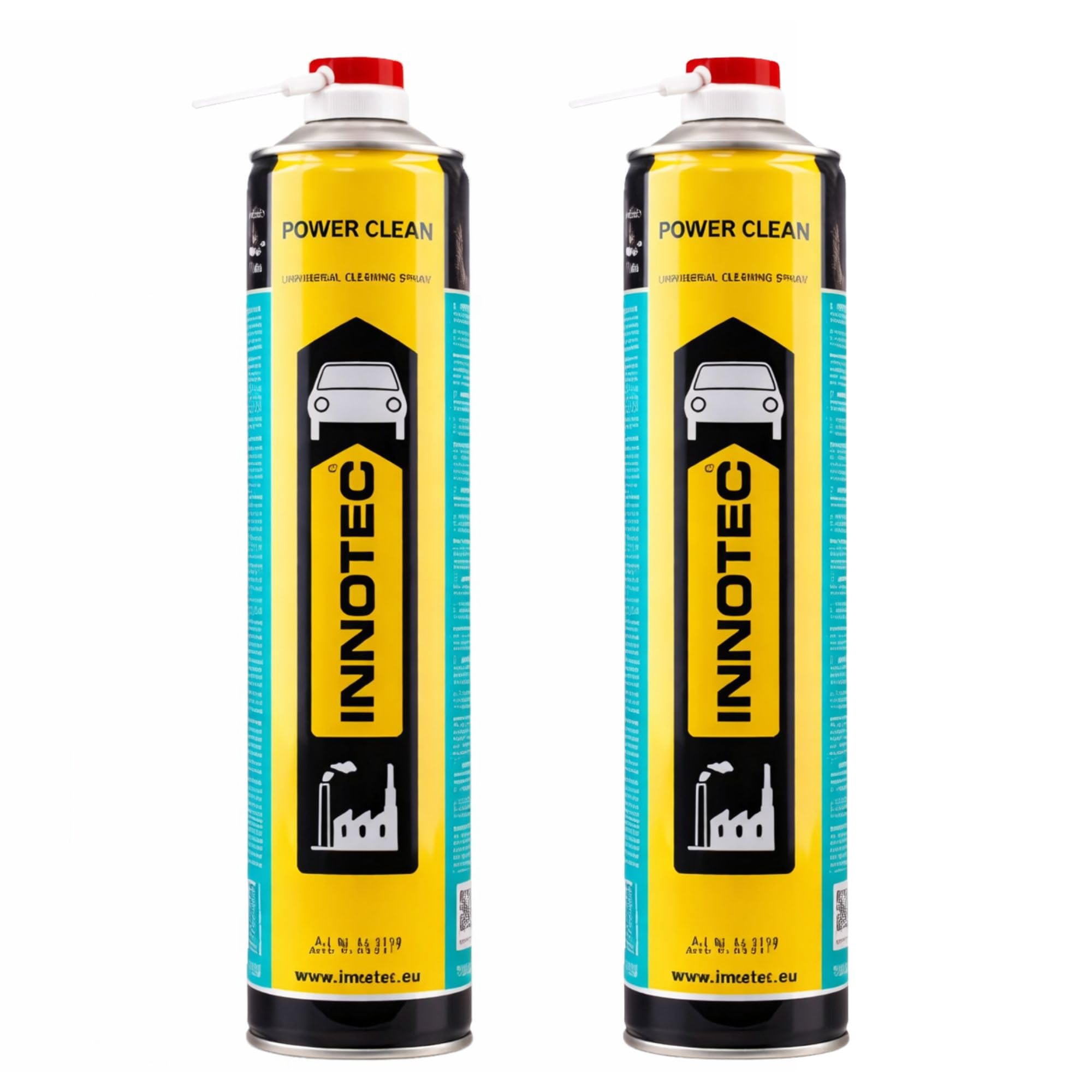 2 Stück INNOTEC Power Clean 750 ml Aerosol – Universalreiniger & Entfetter – entfernt Fett, Öl, Teer, Wachs und Kleberückstände – ideal für KFZ, Werkstatt, Maschinenbau & Industrieanwendungen