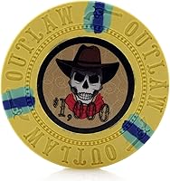 Vista 2 de Fichas de póquer Outlaw Clay en 0.46 oz - Paquete de 50 (colores a elegir)