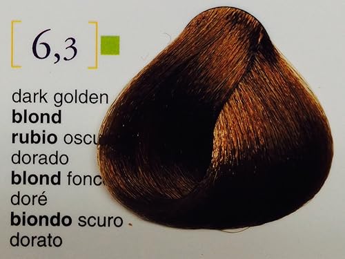 Salerm Color Cream Tratamiento para colorear sin amoníaco (semipermanente), suave, 3.4 onzas, "Free Starry Sexy Lip 0.3 fl oz" (6.3 rubio dorado