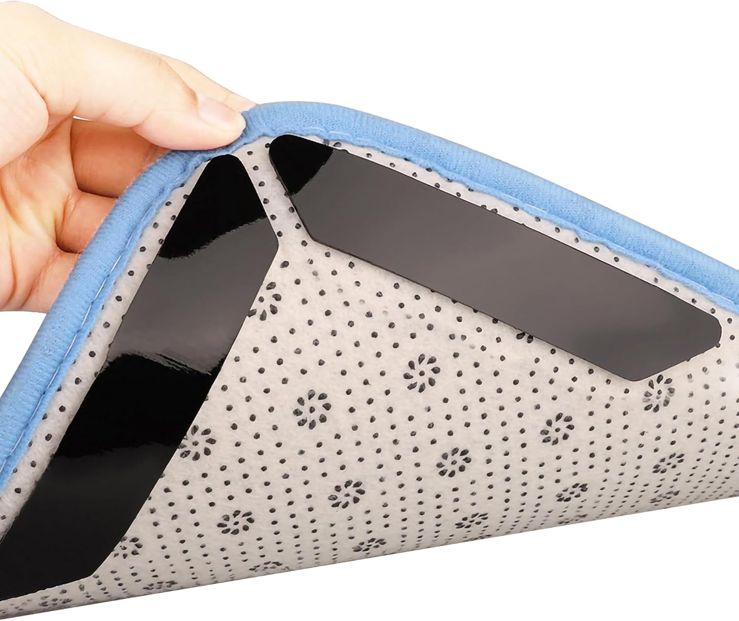 FixtureDisplays® 8 Pieces Rug Gripper Safe for Hardwood Floors Carpet Edge Corner Curling Bunching Prevention 15793-1D