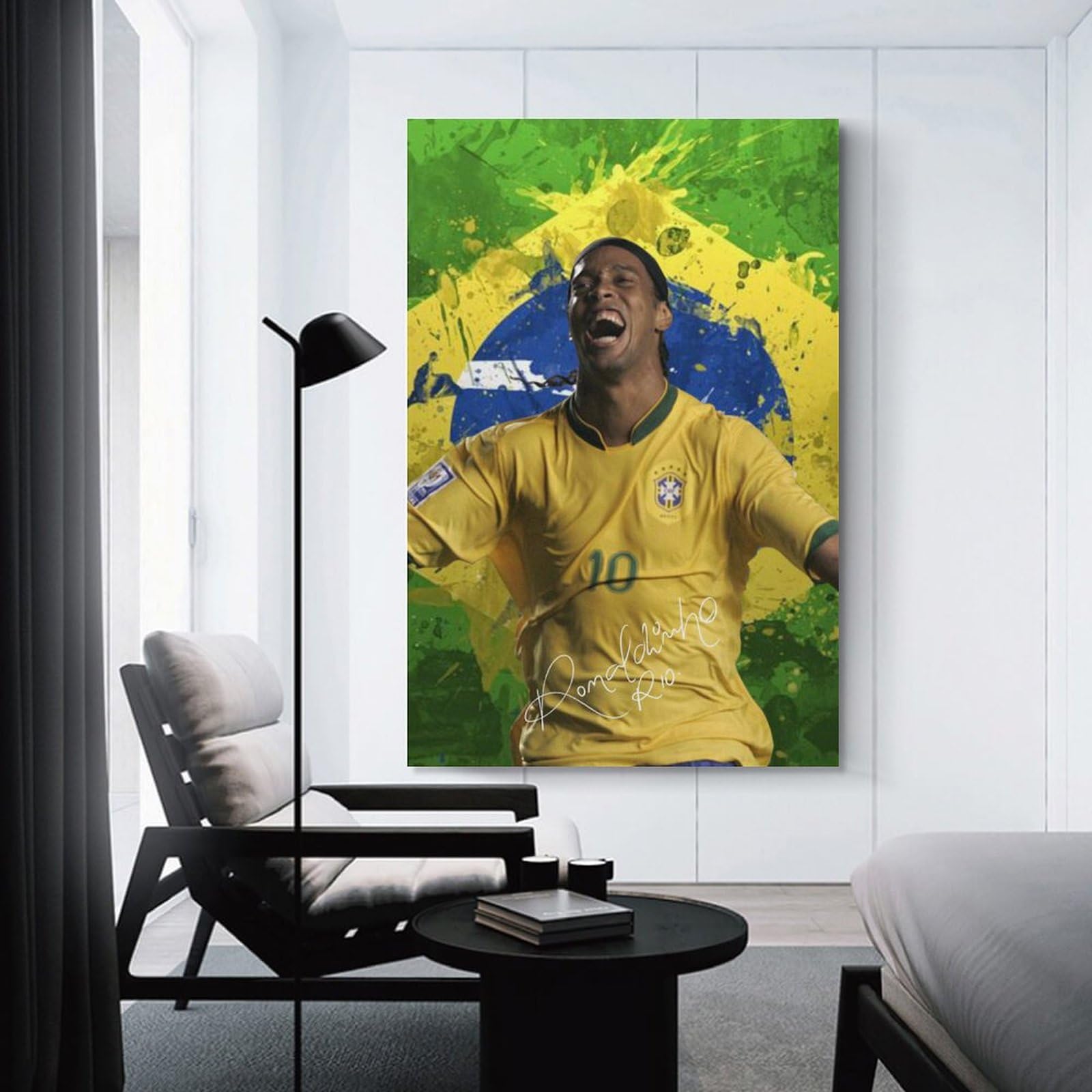 Amazon.co.jp: サッカー選手ロナウジーニョ キャンバス アート