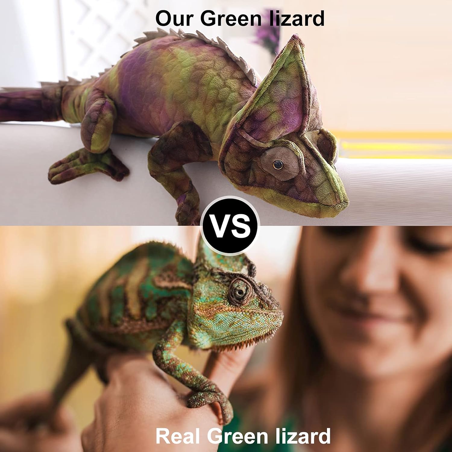 Simulation Chameleon Plush Toy, Super Soft 27.55inch Lizard Chameleon Stuffed Animal Toy, Cute and Realistic Kids Birthday, Easter Gift, Sofa Decoration…