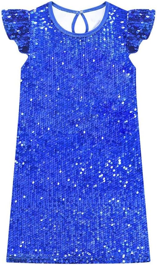 Dressy Daisy Girls 2T-12 Sequin Party Dress Sparkling A-Line Outfit for Kids Birthday Wedding Pageant Stage Show