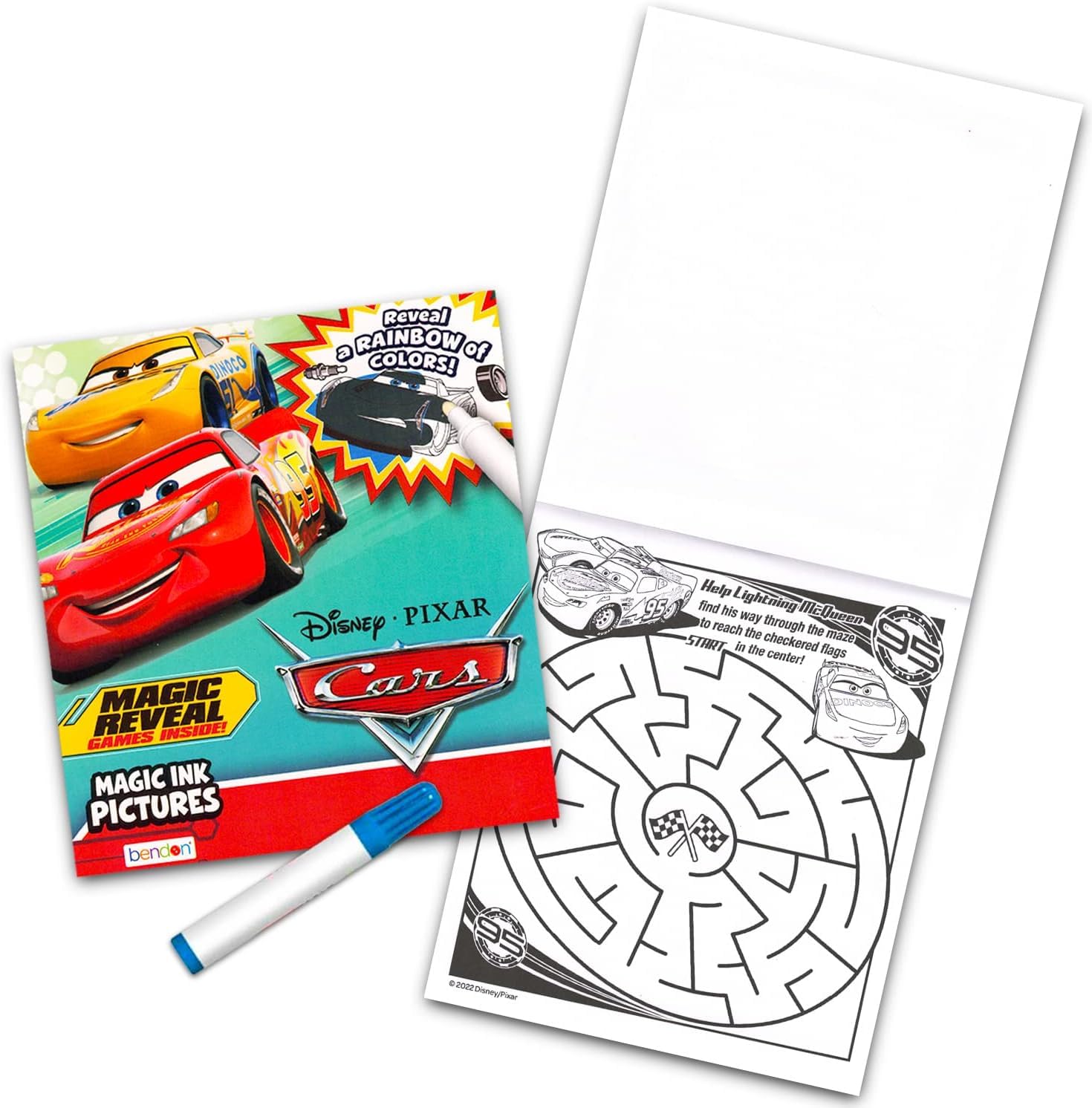 Disney Actividades de arte y manualidades de avión sin desorden para niños pequeños, páginas de actividades para colorear, juegos, rompecabezas, tinta invisible, artículos esenciales de viaje para