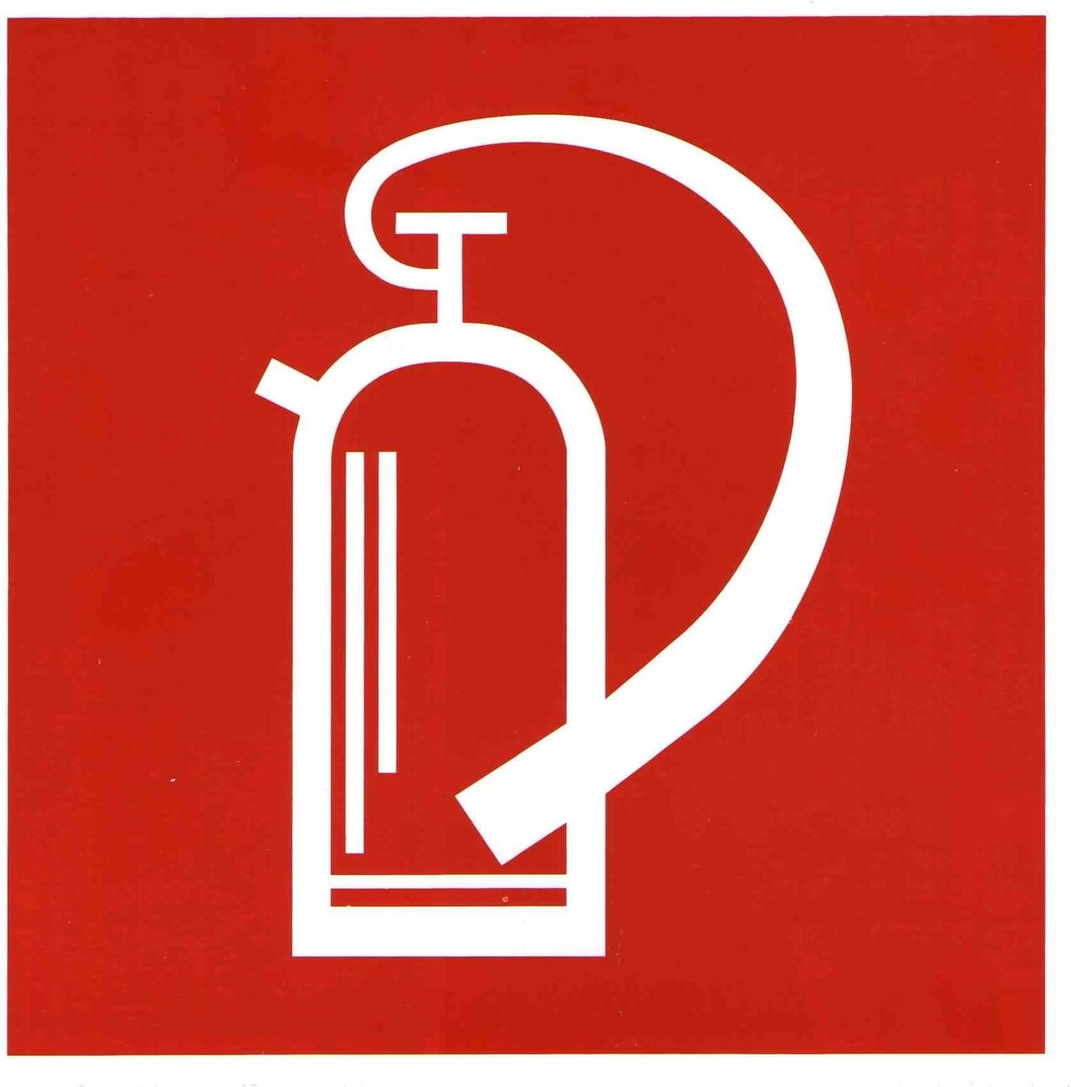 "Fire Extinguisher" Brandschutzschild to BGV A8 F05 Adhesive Film 15 x 15 CM