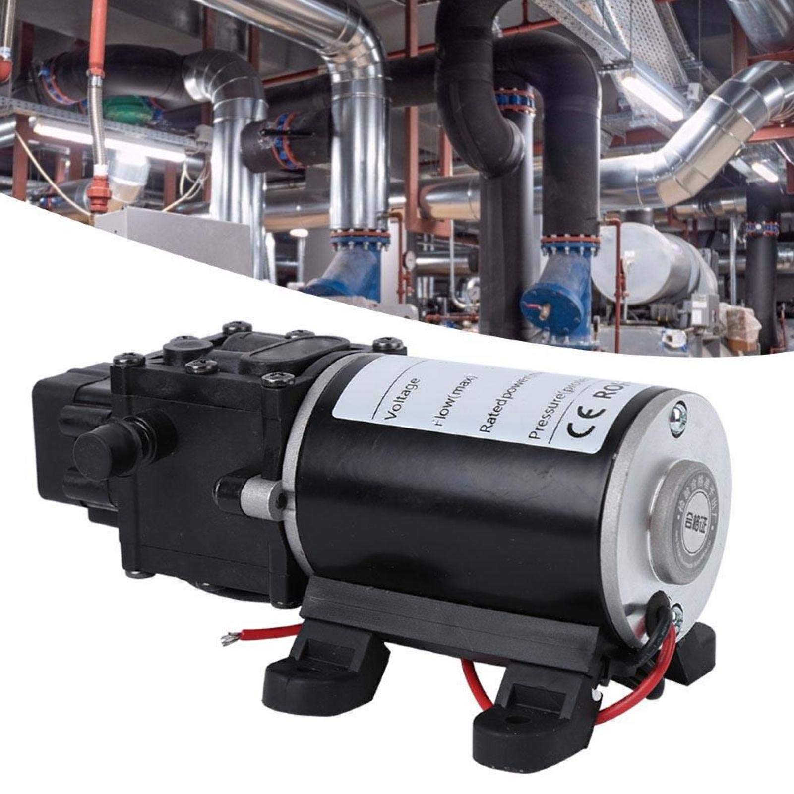 DC12V 18V pompe à diaphragme intelligente 1 2mpa sortie d'eau droite pompe à eau douce haute pression auto amorçante pompe de surpression automatique de douche(18V Motor)