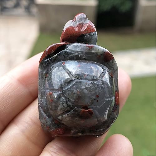 Miniatura 7 de faovramulet Estatua de animal de tortuga de piedra tallada a mano, escultura de estatua de bolsillo, aventurina azul de 1.5 pulgadas