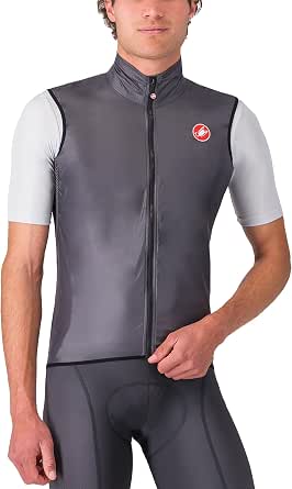 Castelli Men's Aria Ultralight Cycling Vest, Dark Gray, Large
