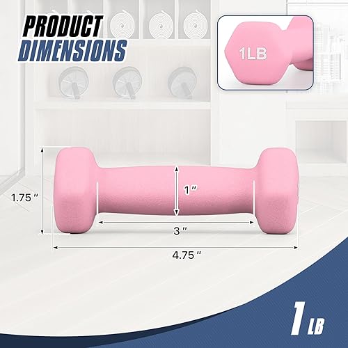 Miniatura 2 de MADOG - Juego de mancuernas hexagonales con revestimiento de neopreno antideslizante para equipo de gimnasio en casa, entrenamiento de fuerza