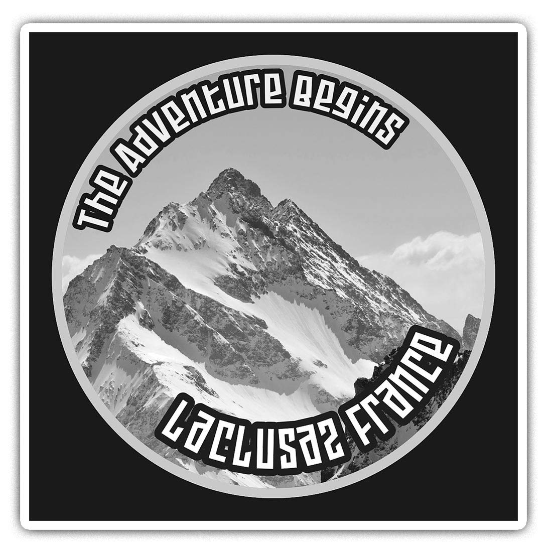 Destination Vinyl Ltd Multi 2 X Square 7.5Cm Vinyl Stickers - La Clusaz France Ski Snowboard Resort 40640