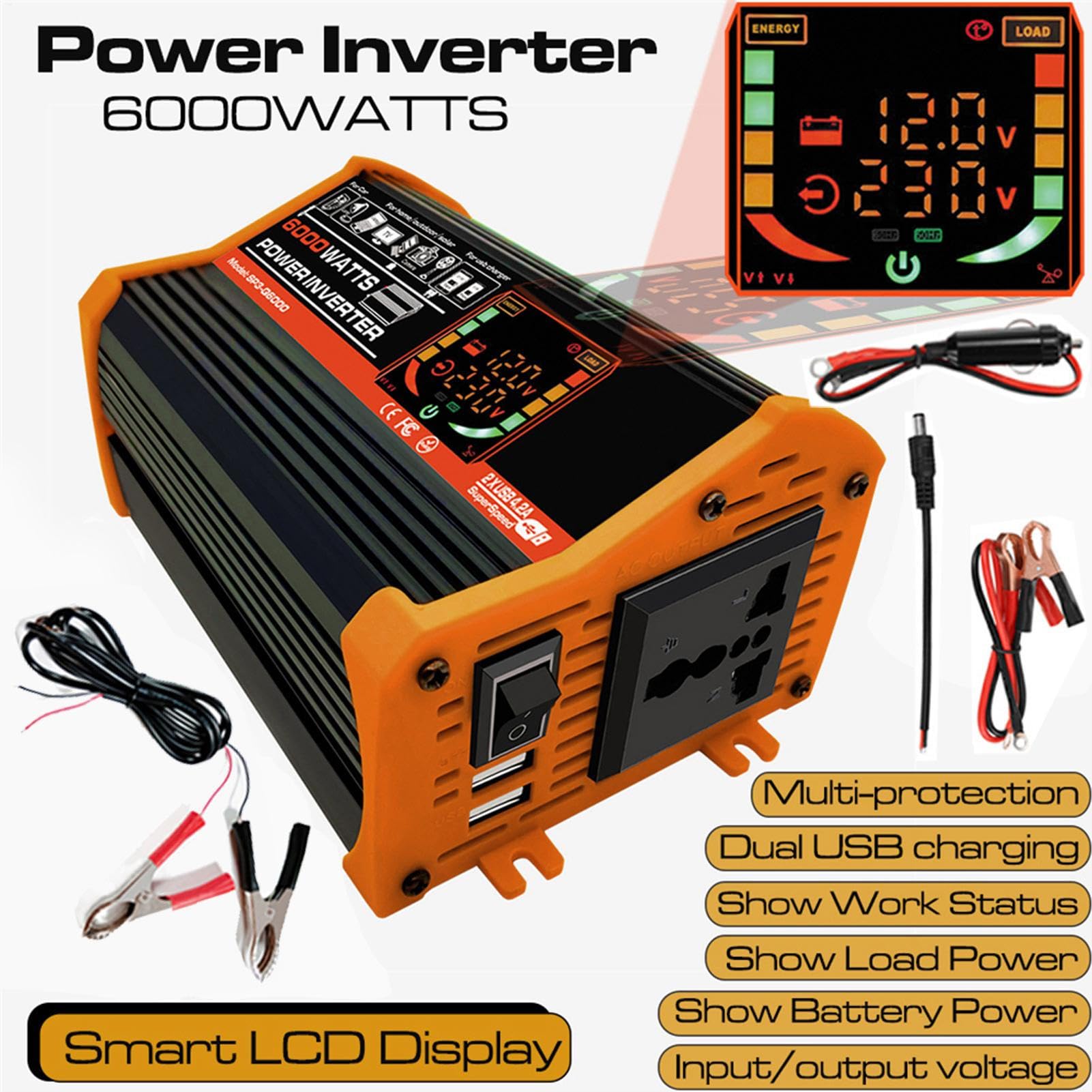 di energia solare - Kit Pannelli con Inverter E Pannelli | Modulo fotovoltaico monocristallino ad alta efficienza per casa, campeggio, barche, roulotte, e altre applicazioni fuori rete