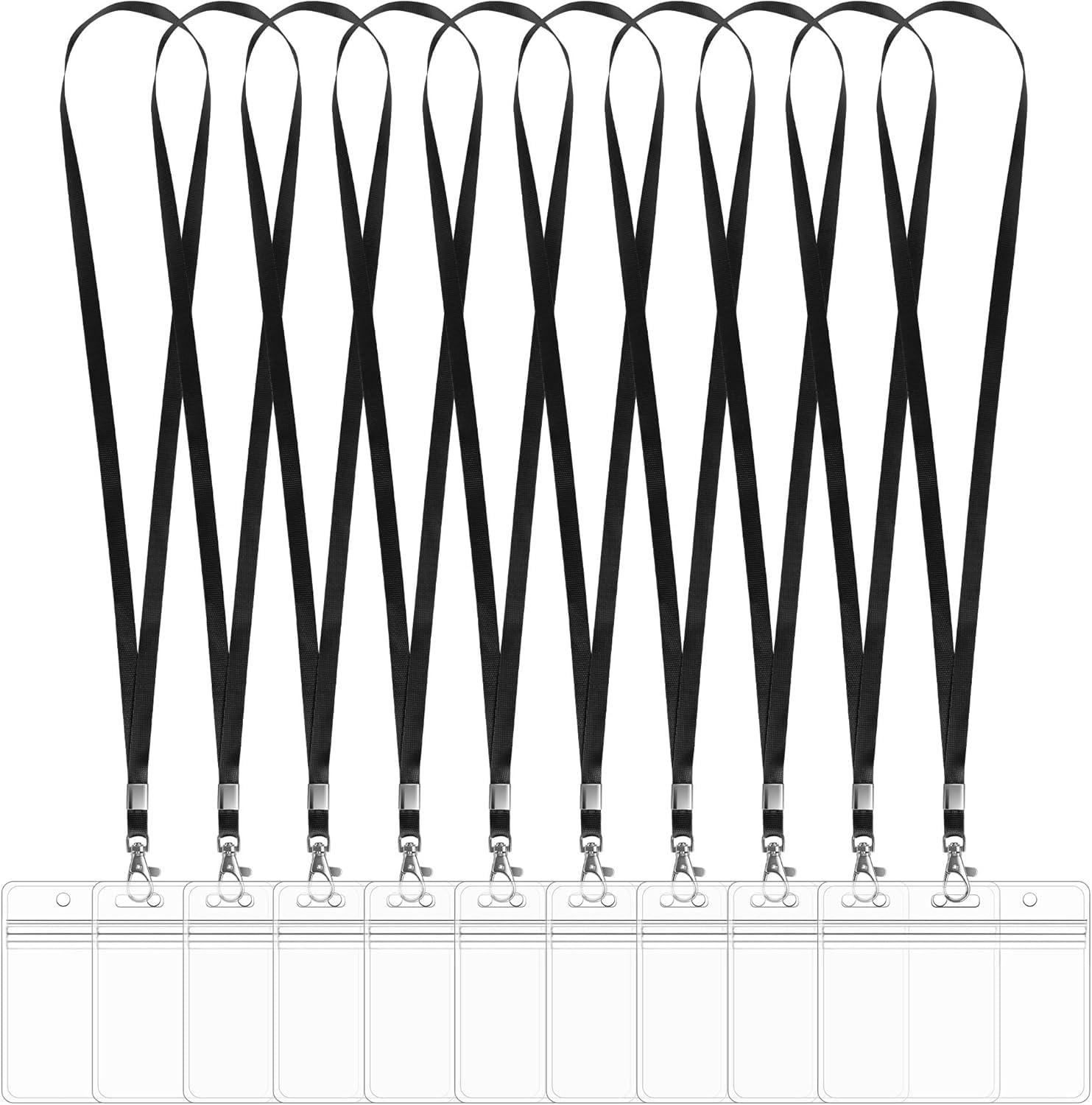 Gimars 51 Pack Blue Lanyards for Neck ID Badges & Keys