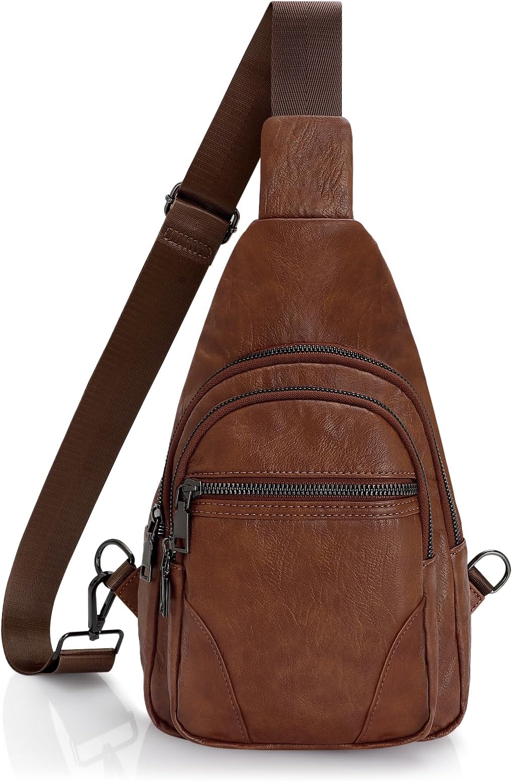 JASGOODAnti Theft Small Sling Bag for Women Leather Fanny Packs Crossbody Bags Trendy Anti-Theft Sling Purse for Travel