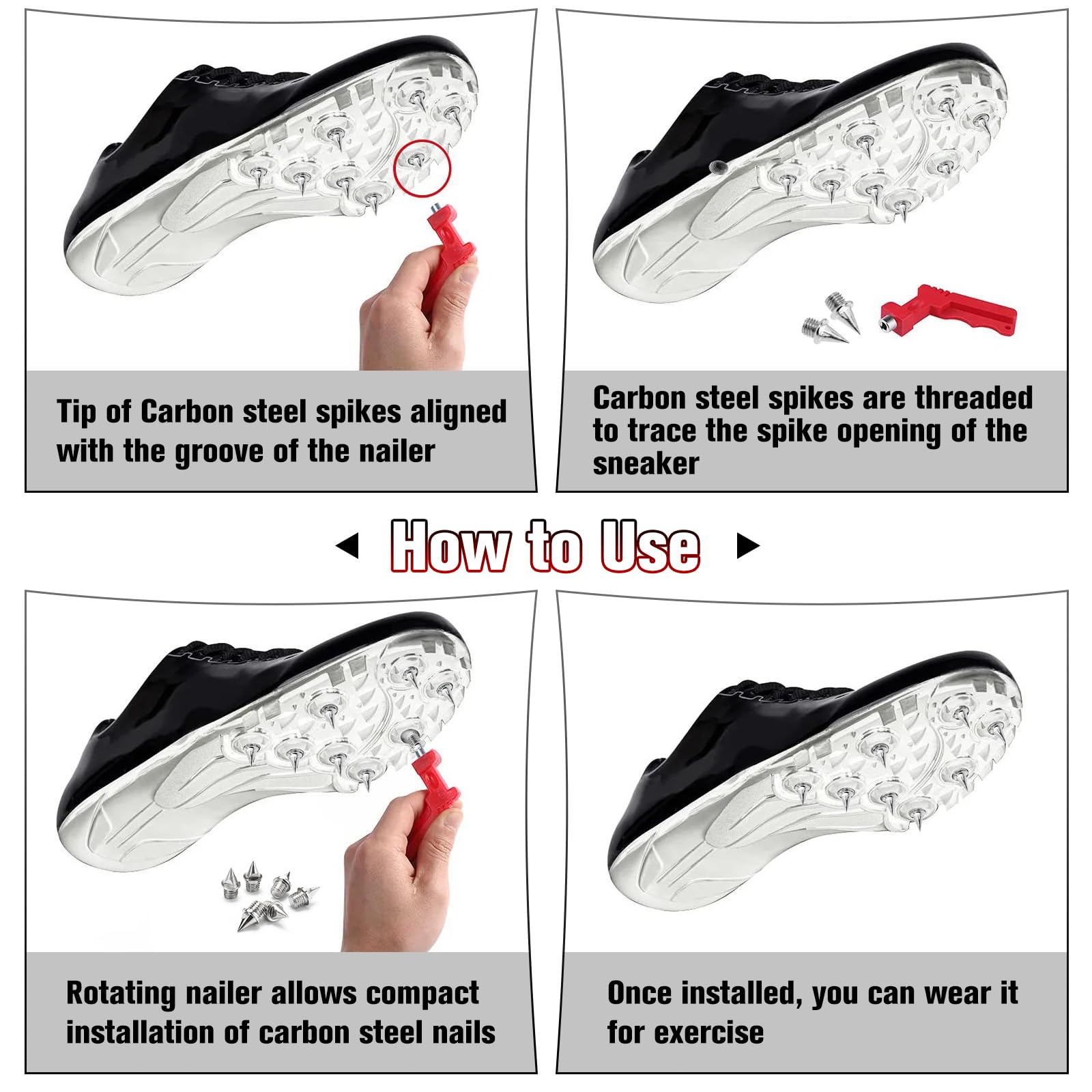 Pointes de Piste 7mm Inoxydable avec Clé Athlétisme Cross Track Spikes Remplacement Chaussures Piste