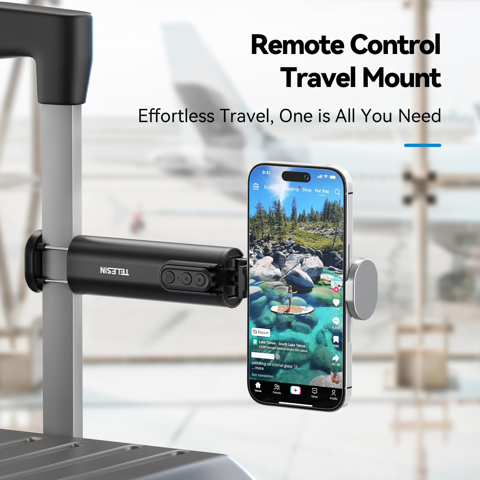 Supporto Per Telefono Da Aereo – 2 Pezzi Girevoli 360° – Universale Per Viaggio - 4