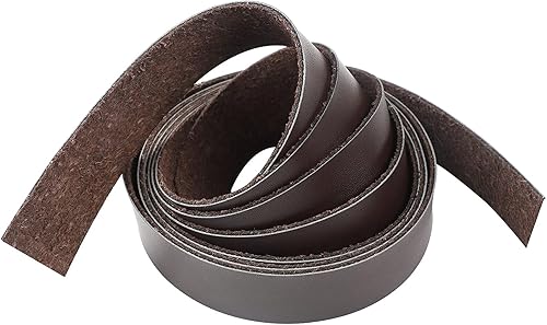 Miniatura 7 de Correa de cuero de 90 pulgadas de largo y 1 pulgada de ancho, tiras de cinturón de cuero muy adecuadas para proyectos de manualidades, collares de