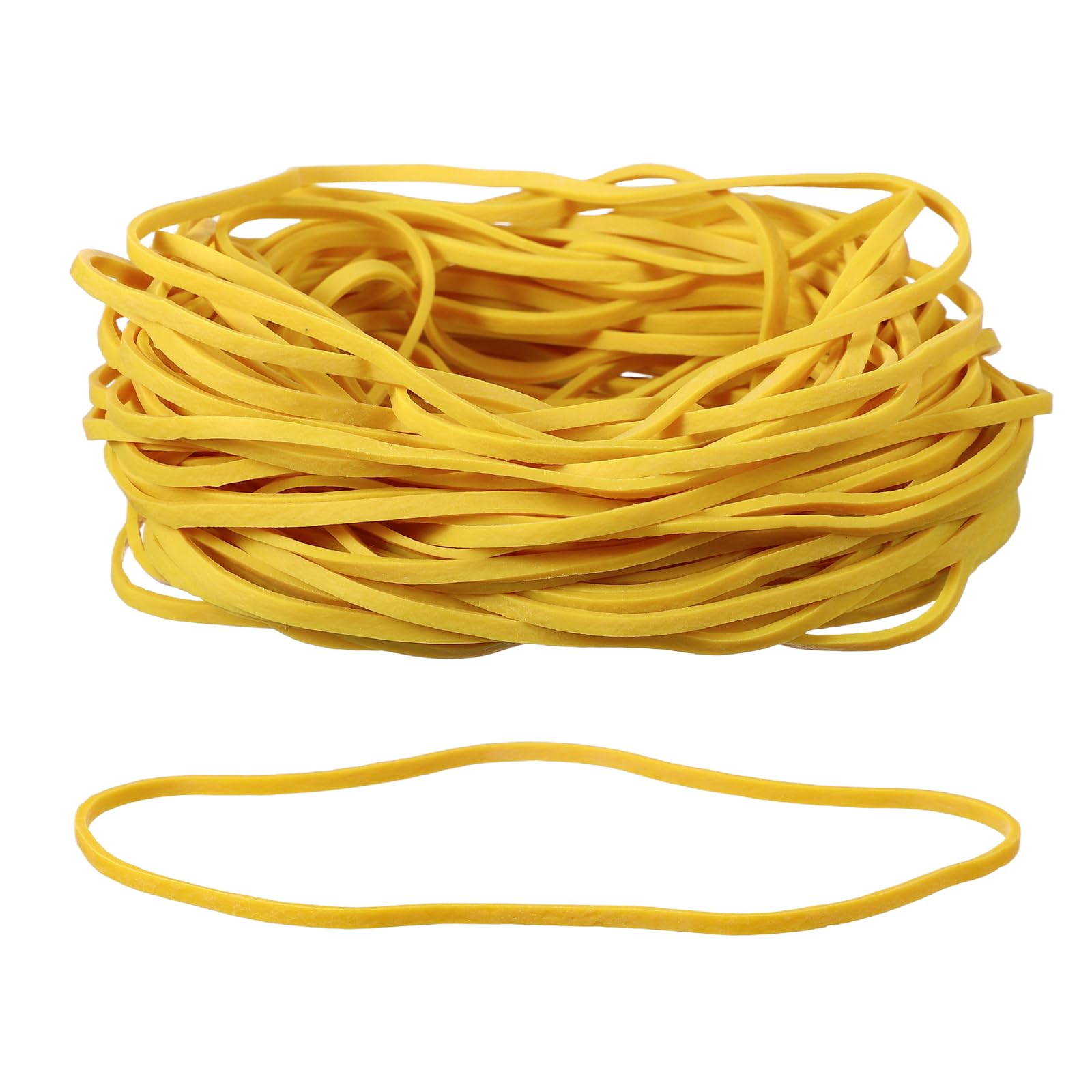 PATIKIL Rubber Bands, 7.1" x 1/8" 100 Pcs Yellow Heavy Duty Elastics Rubber Bands Assorted Size Office Organization Supplies for Home File Folder Board Games and Storage