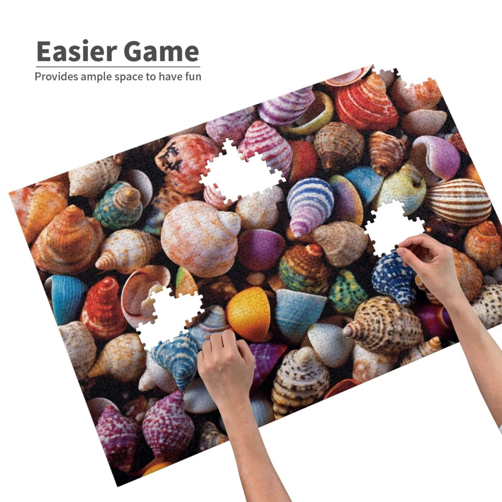 Kolorowe puzzle, 6000 elementów, muszle, puzzle dla dorosłych, z pudełkiem na prezent, "zrób to sam", duże drewniane puzzle dla dorosłych, gra zręcznościowa dla całej rodziny, prezenty dla kobiet, 105